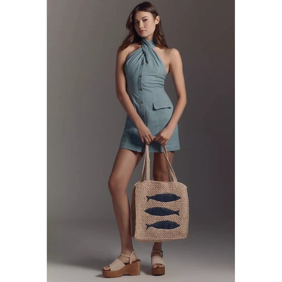 NWT Size S - Anthropologie Twist-Halter Linen Blend Mini Dress (NWT US$ 148) - Picture 5 of 15